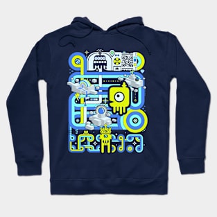 World 2 [blue, white, yellow] Hoodie